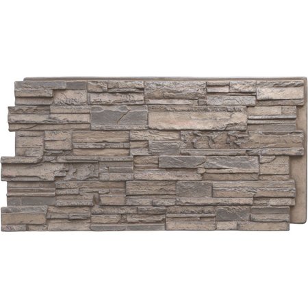 EKENA MILLWORK Cascade Stacked Stone, StoneWall Faux Stone Siding Panel PNU24X48CABB